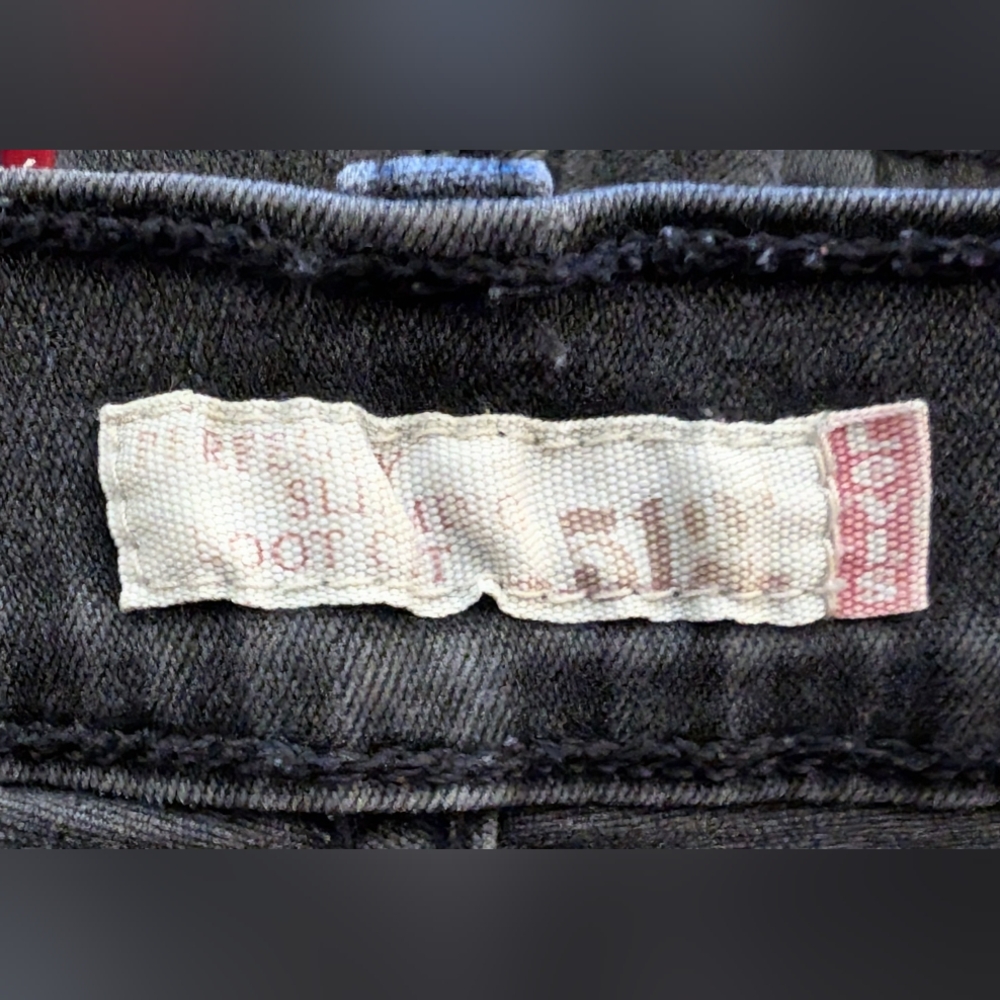 Levi's 512 Black Flare Jeans Great Condition Size 10 Medium - Picture 5 of 5
